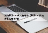 湖南长沙seo优化有哪些（长沙seo网站排名优化公司）