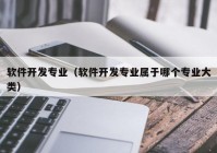 软件开发专业（软件开发专业属于哪个专业大类）